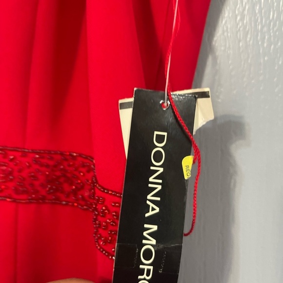 Donna Morgan Red Halter Sheath Dress - Picture 5 of 6